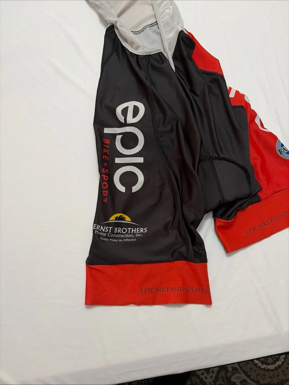 Men's Black & Red Cycling Bib Shorts